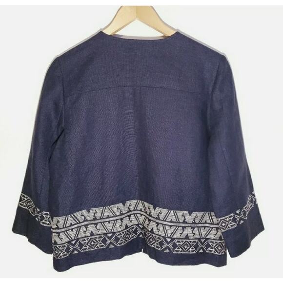 Pendleton Linen Embroidered Southwestern Lightweight Jacket Size M Medium - Picture 2 of 4